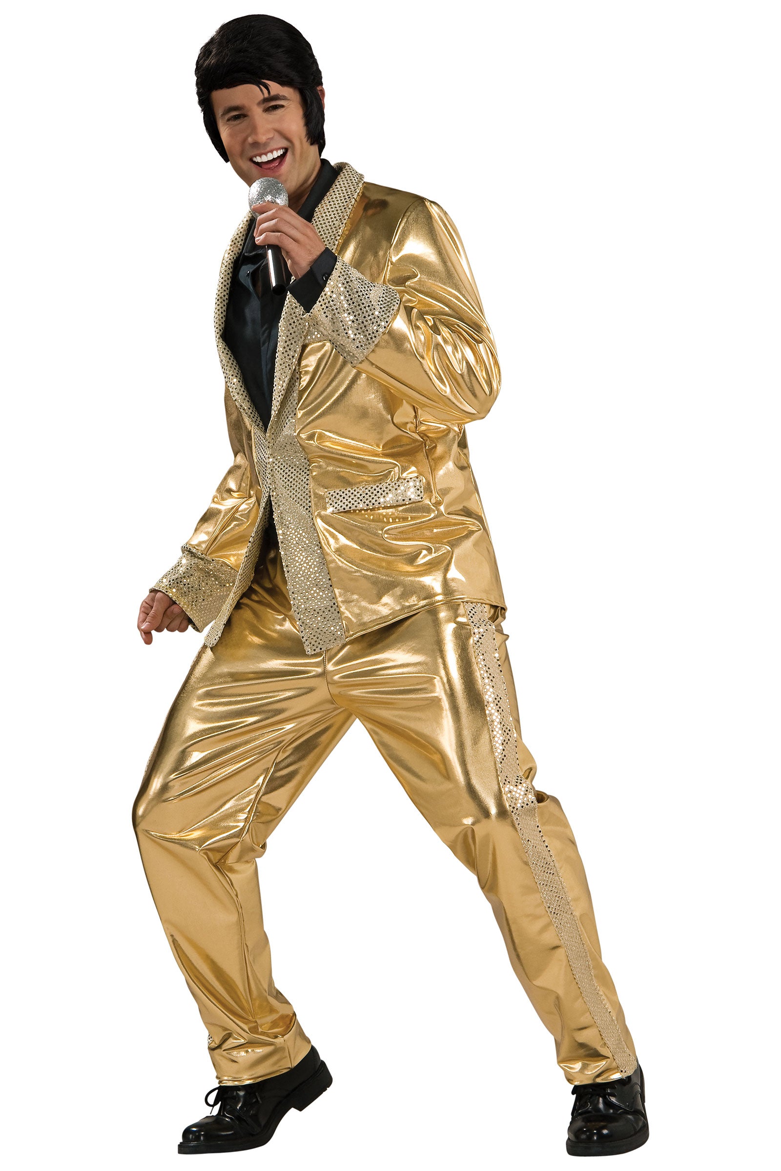 Elvis Premium Adult Gold Lame Suit