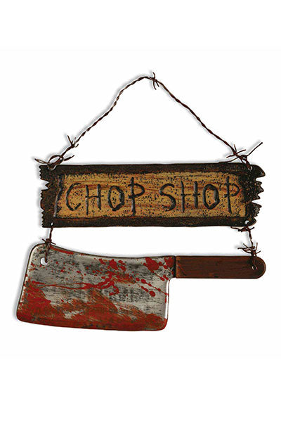 Chop Shop Sign with Cleaver