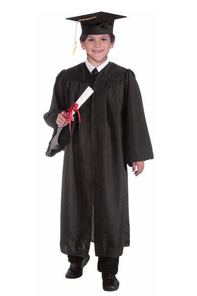 Graduation Robe Kids Costume - Black