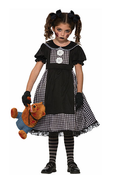 Dark Rag Doll Kids Costume