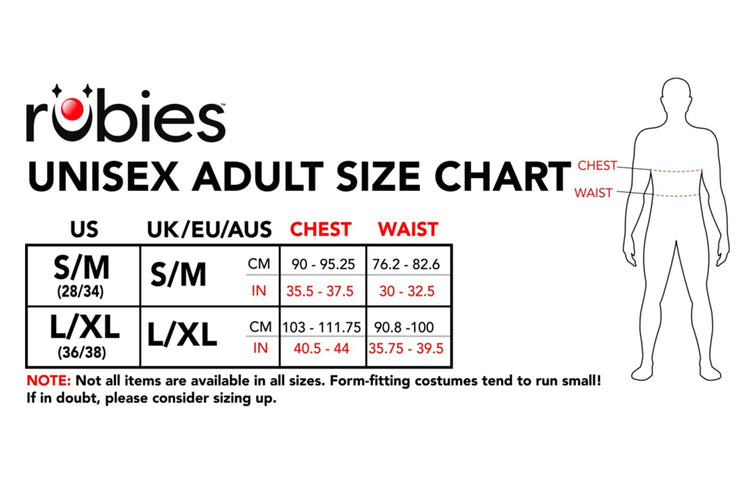 Size Charts Rubies II LLC.